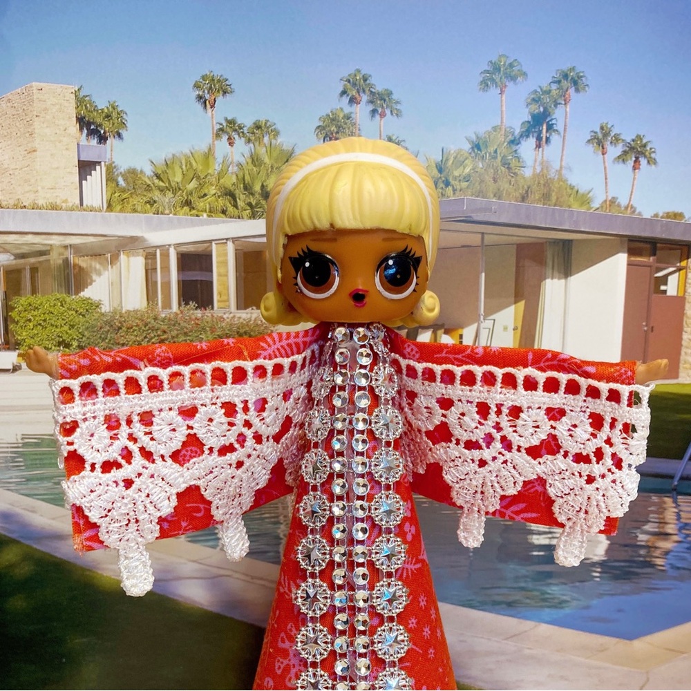 ANGEL TREE TOPPER RETRO DOLL KITCHY BOHEMIAN MCM PALM BEACH STYLE VINTAGE INSPO
